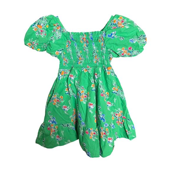Cat & Jack 5T Toddler Green Floral Smocked Dress - Picture 1 of 5